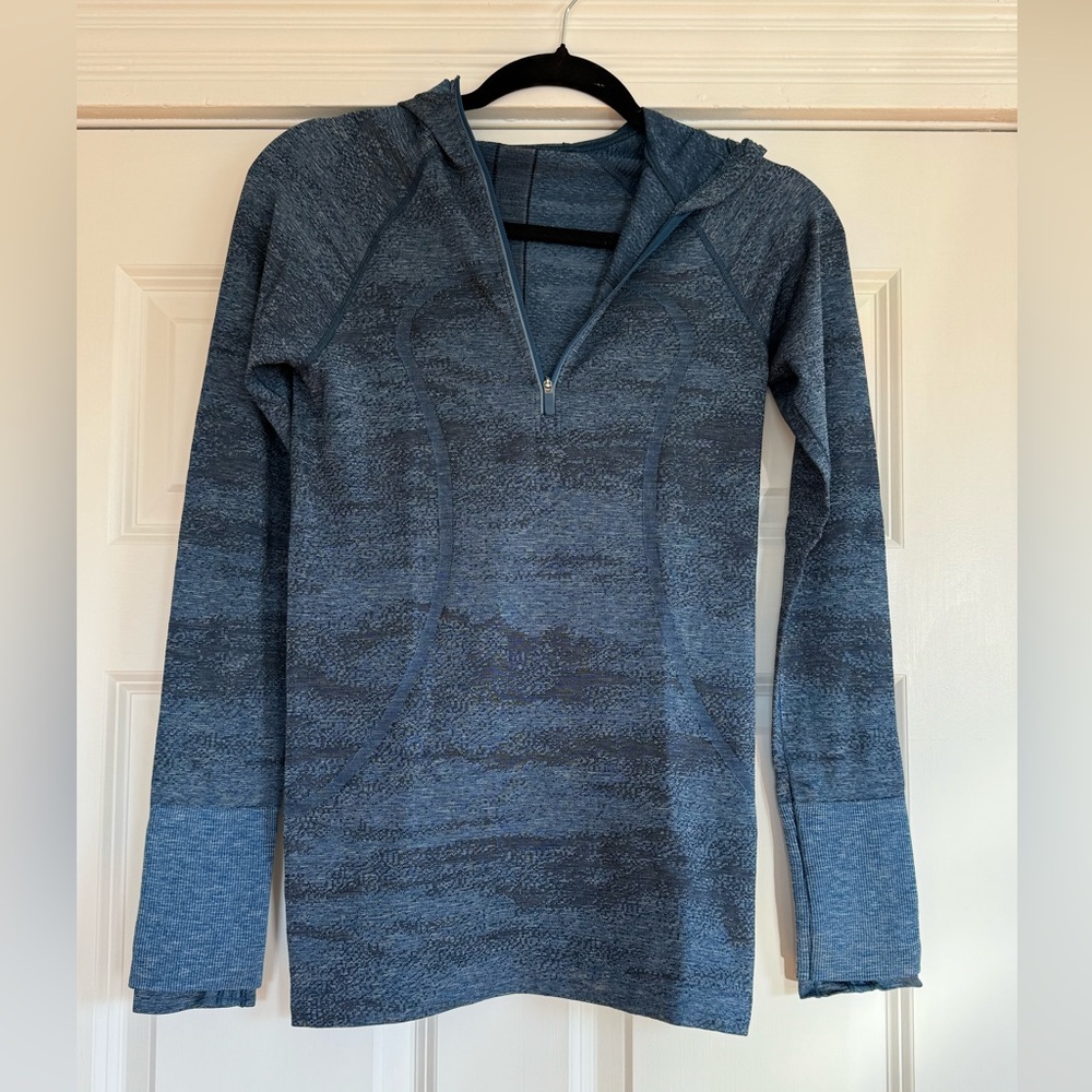 Lululemon Blue Hoodie Top size 6